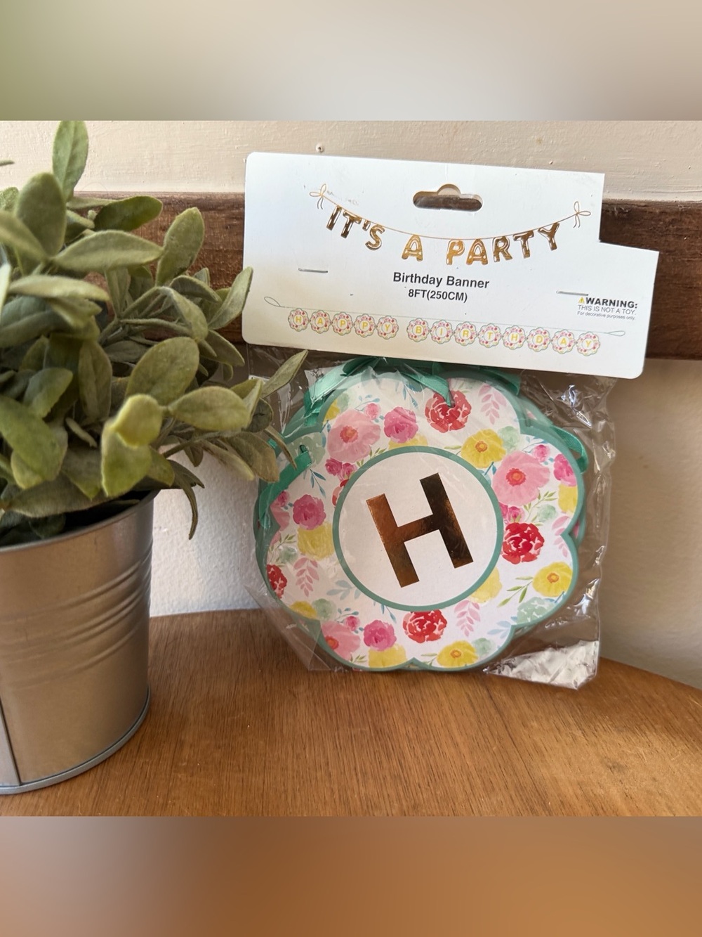 Floral 'Happy birthday  Banner – Multicolor